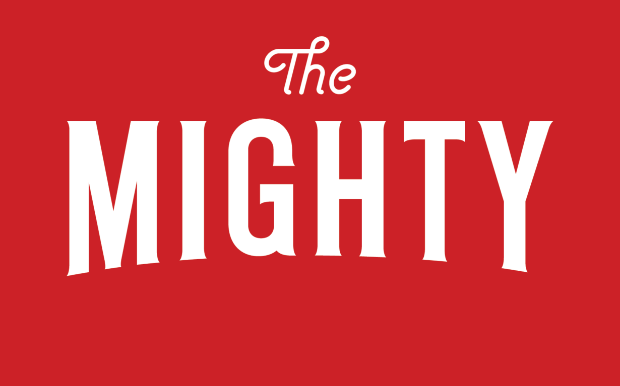 Bold white text saying "The Mighty" on a red background, symbolizing strength through SEL curriculum and diversity programs.