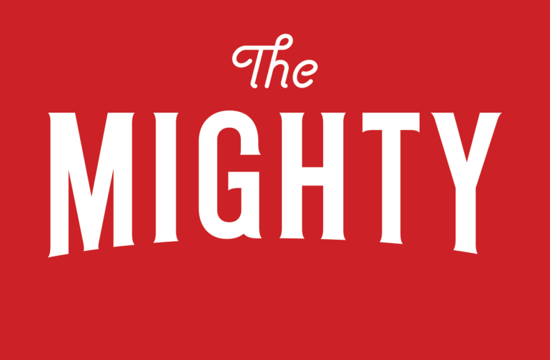 Bold white text saying "The Mighty" on a red background, symbolizing strength through SEL curriculum and diversity programs.