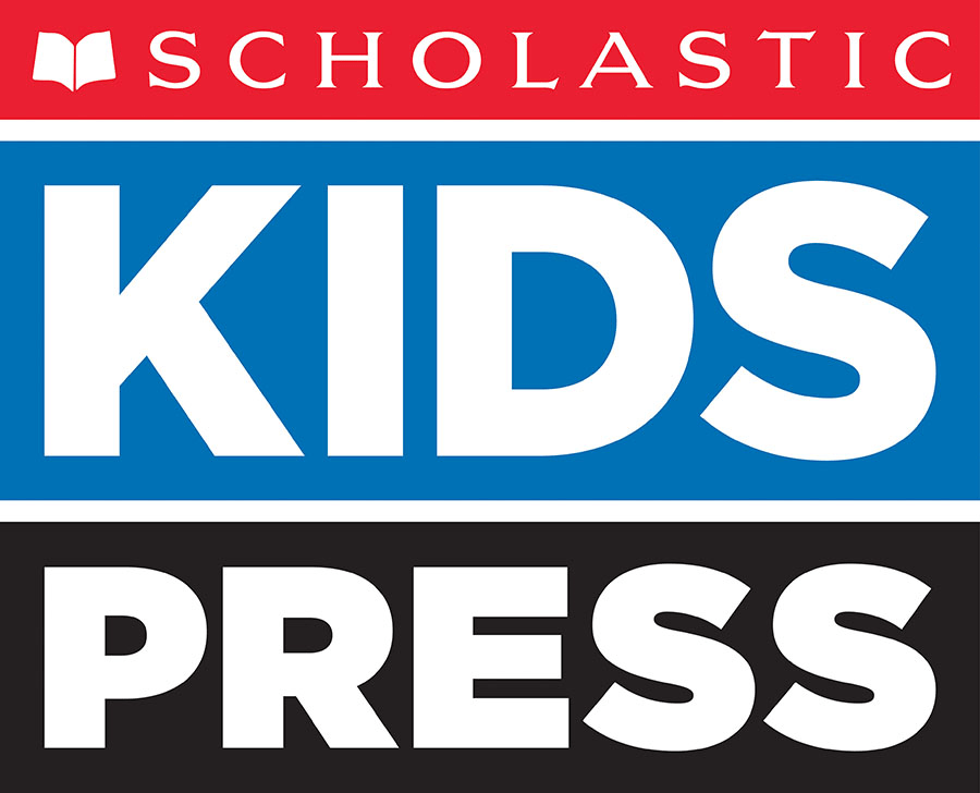 Logo featuring a red bar with a white open book icon and the word "Scholastic," followed by a blue bar with "KIDS" and a black bar with "PRESS" in bold white letters. This design invites exploration, much like get-to-know-you activities for students in a social emotional learning curriculum.