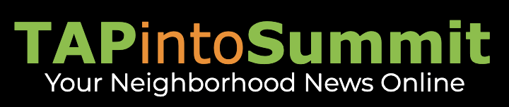 Logo for TAPintoSummit, featuring the tagline "Your Neighborhood News Online" in white text on a black background. "TAP" stands out in orange, while "Summit" is vibrant green, reflecting an engaging social emotional learning curriculum for community awareness.