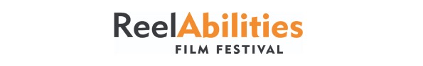 ReelAbilities Film Festival logo. The text "Reel" in black and "Abilities" in orange, with the phrase "FILM FESTIVAL" in bold black capitals beneath, embodies the spirit of diversity programs, celebrating unique stories and perspectives.