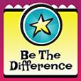 Illustration of a yellow and pink sign with a blue circle containing a yellow star. Below the star, the text reads, "Be The Difference," echoing themes from SEL activities.