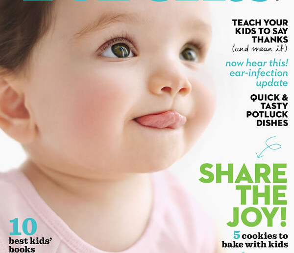 A baby with wide eyes and a playful expression graces the cover of Parents magazine, December 2012. The issue features articles on kids' books, potluck dishes, baking, Christmas crafts, gifts, and the benefits of SEL curriculum for little ones.